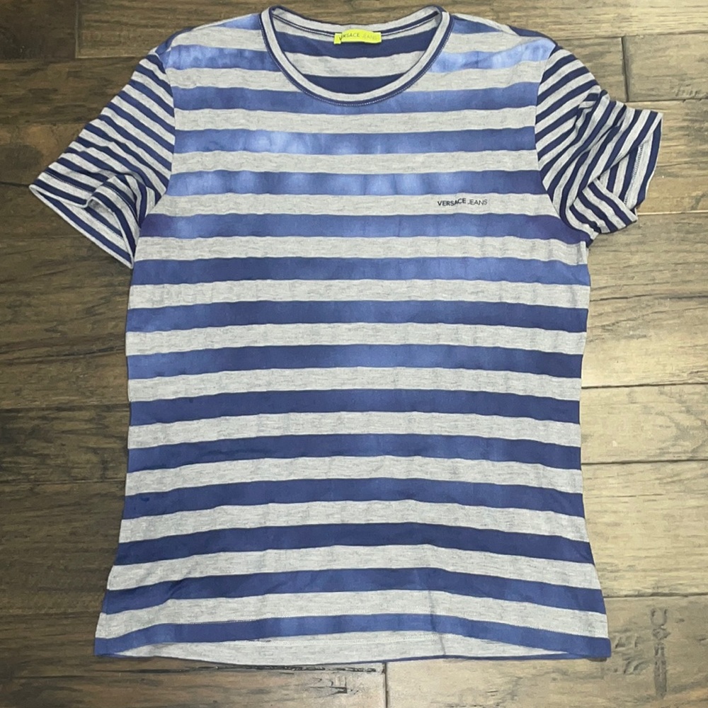 VERSACE JEANS Mens striped t-shirt. FATHERS DAY GIFT. Like NEW. Size M.